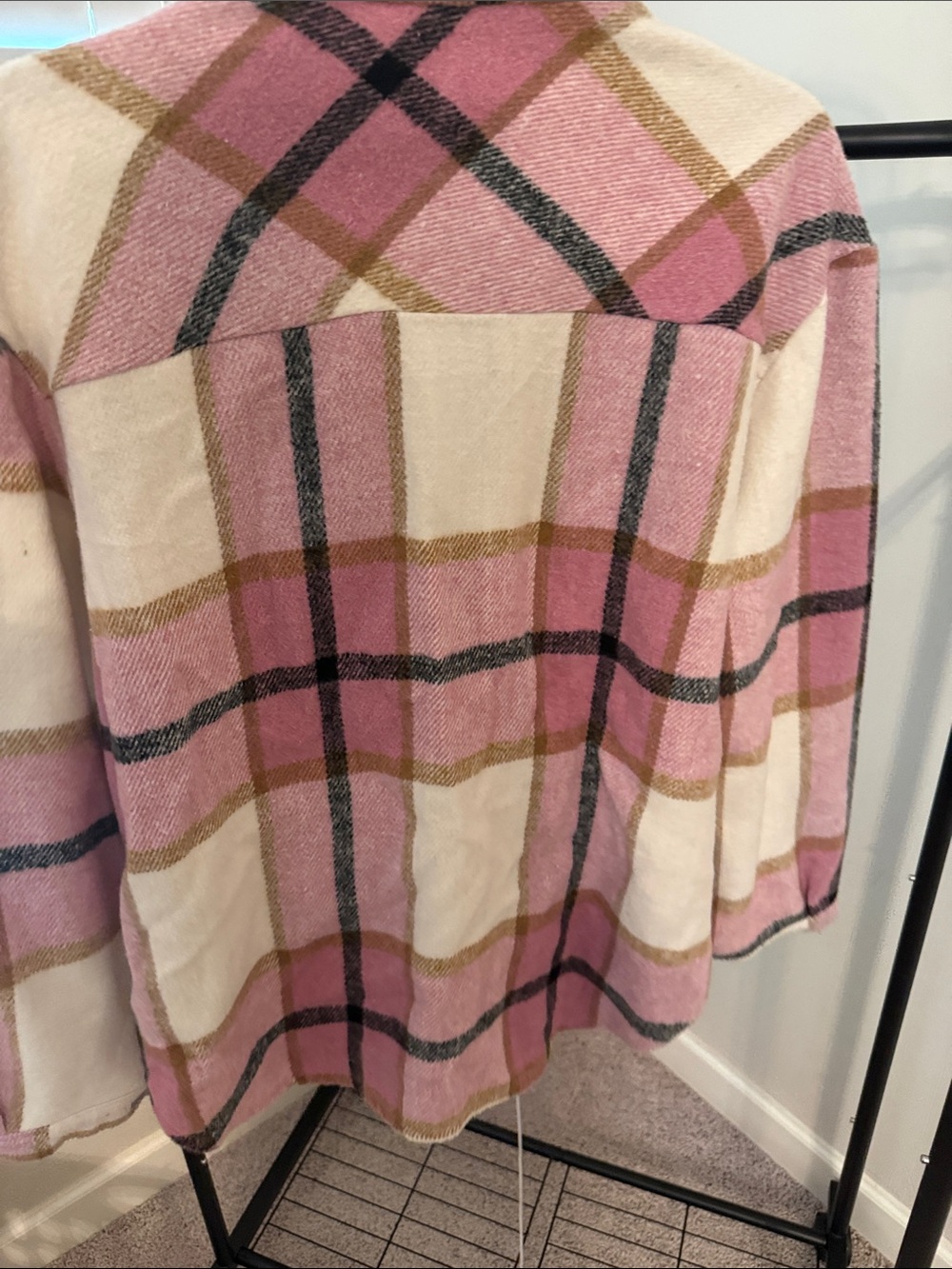Pink Plaid Button-Up Shacket - Picture 6 of 8